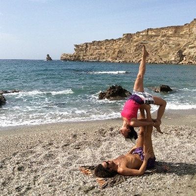 Beach Acro Yoga Crete 2014