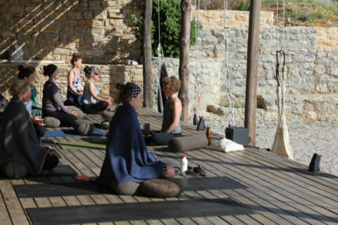 Yoga Meditation on Yoga Holiday at Yoga Rocks with Josie Sykes