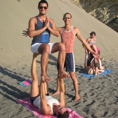 beach yoga