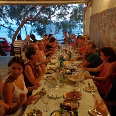 cretan feast on yoga retreat