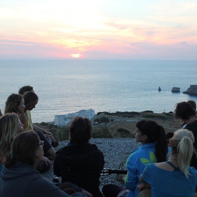 kirtan on the hill at yoga rocks