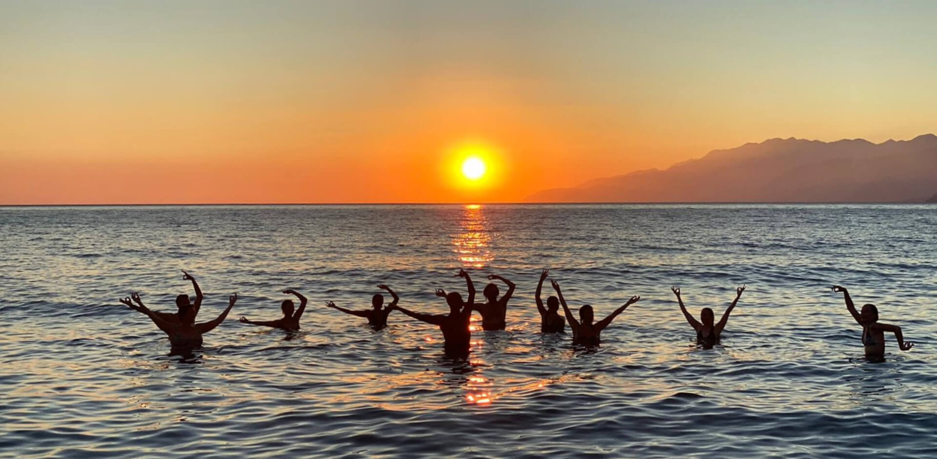 Anastasis’ retreat in the sea at sunset
