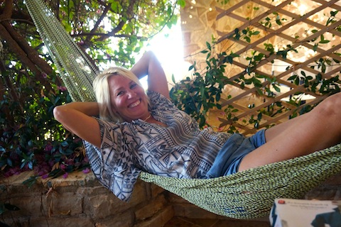 Relaxing on Yoga Holiday in the Hammock