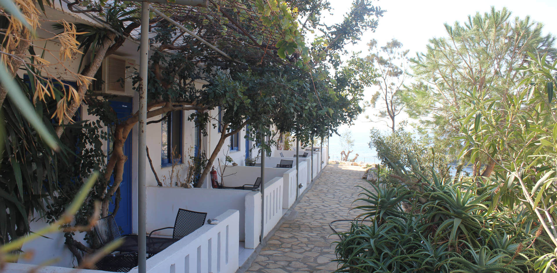 The Yoga Rocks boulevard at Agios Pavlos, happy retreats and holidays