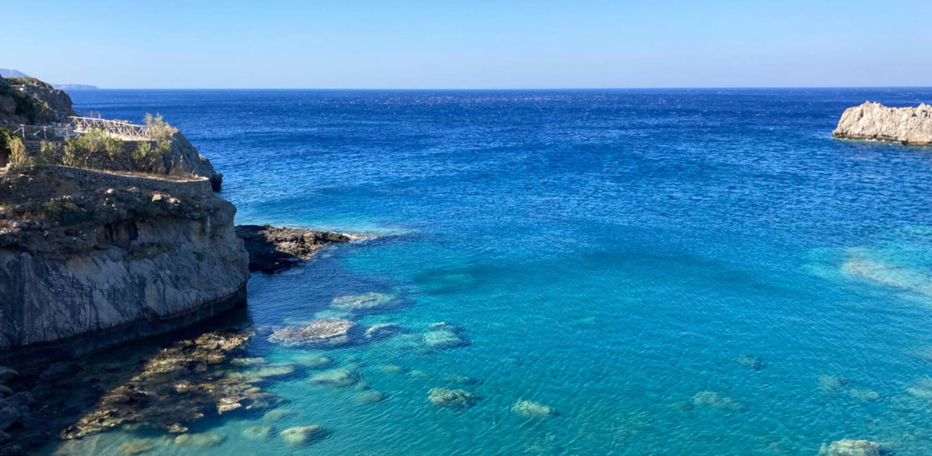 The clear waters of Agios Pavlos bay Crete