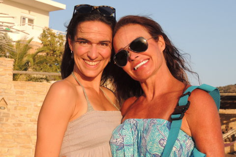 Marissa and Lisa on Ashtanga holiday at Yoga Rocks