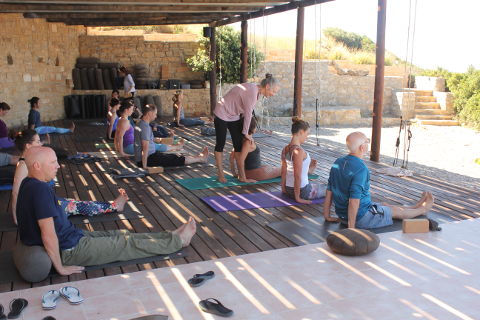 Dandasana with Mel and Emil in Crete