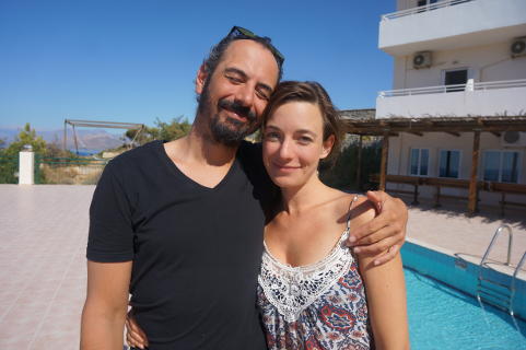 Esther and Peter on yoga holiday with Sky Akasha Tobias on Crete