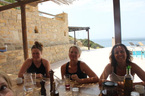 Anna, Tessa and Caro enjoying Yoga Rocks brunch