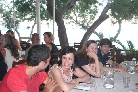 Friday night out at the taverna on yoga retreat