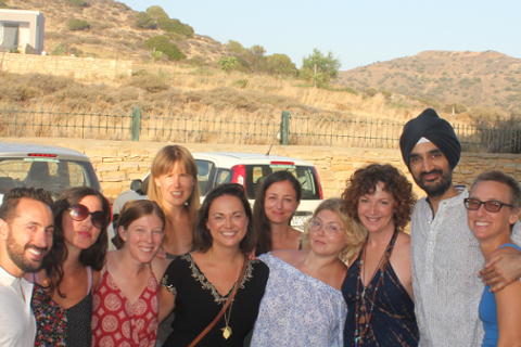 Happy retreaters at Yoga Rocks