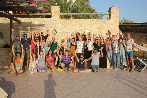 Group picture with David Williams at Yoga Rocks