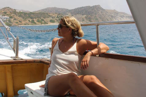Boat trip to Preveli river from Yoga Rocks retreat, Crete