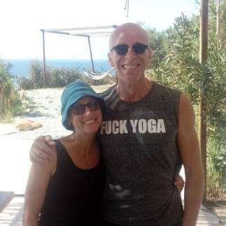 Yoga Rocks welcomes Gosta teaching vinyasa flow, pranayama and mediation at Yoga Rocks, Agios Pavlos