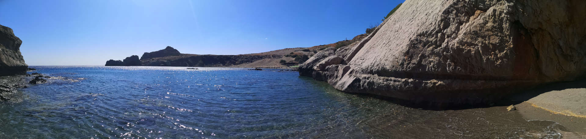 From the secret beach towards the sleepy dragon just below Yoga Rocks Crete