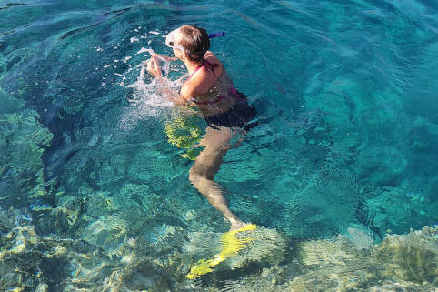 High visability snorkelling near Yoga Rocks retreatCrete
