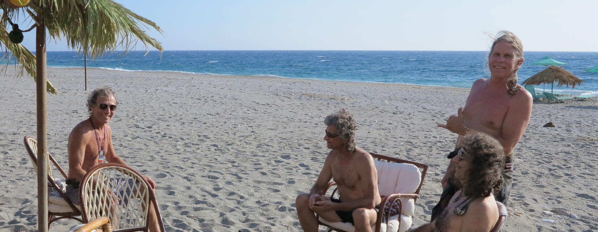 Danny Paradise and David Williams on the beach