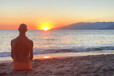 Anastasis after teaching his last class on the beach