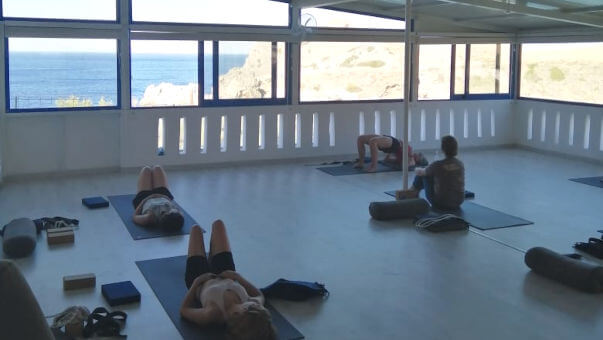 Setu bandhasana in seaside yoga shala