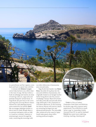 Yoga Magazine with view of the sleepy dragon