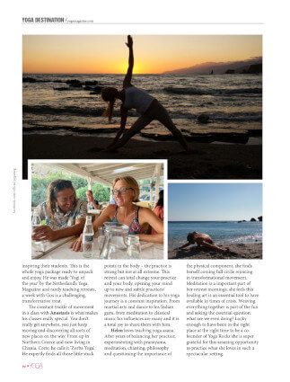 Yoga magazine with trikonasana