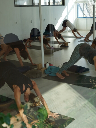 Sunny yoga space by the sea in Crete