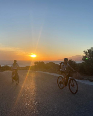 Ebike trip at sunset near Triopetra