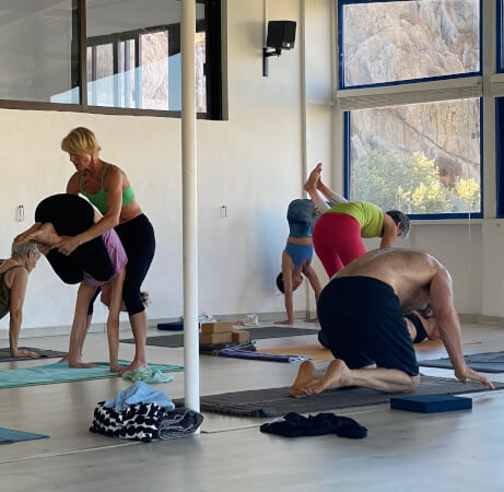 Self practice at Yoga Rocks Crete with Sandra Howling