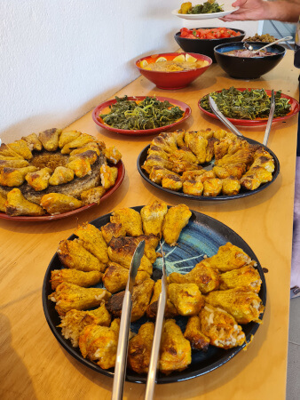 Stuffed fresh courgette flowers from the garden