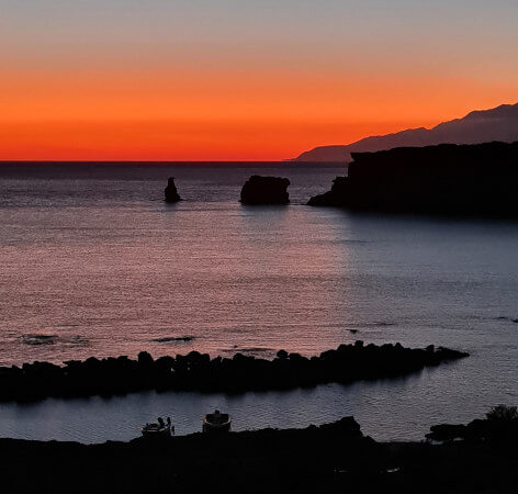 Gorgeous sunset over Triopetra