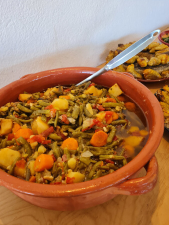 Fasolakia or green beans traditional Greek food