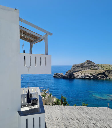 Yoga Rocks balconies with hammock and sea views